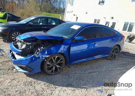 2019 Honda Civic Sport из США, поврежденный, VIN 2HGFC2F8XKH560201